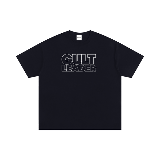 Cult Leader Outline T-Shirt – Black Graphic Tee