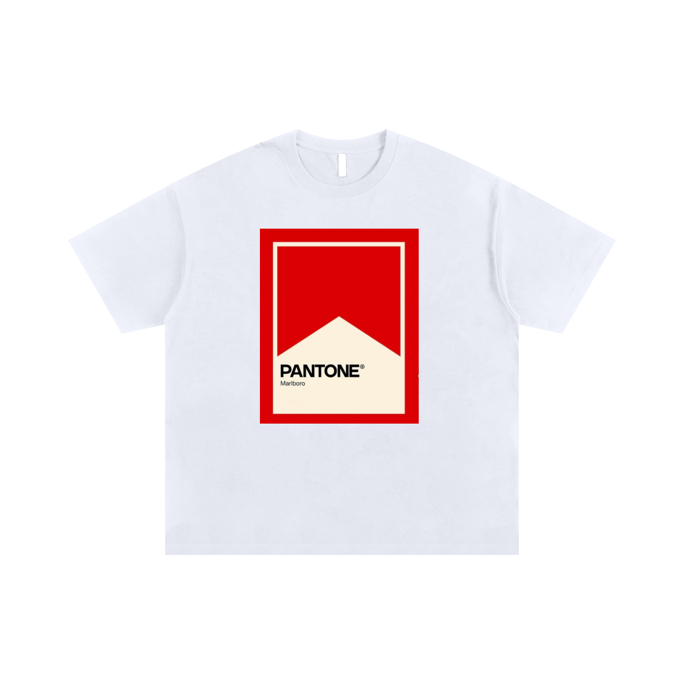 Pantone Marlboro Red - Unisex Oversized Cotton T-Shirt