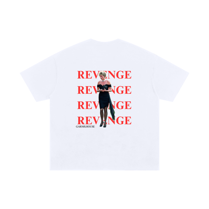 Revenge graphic t-shirt white back print Princess Diana inspired design
