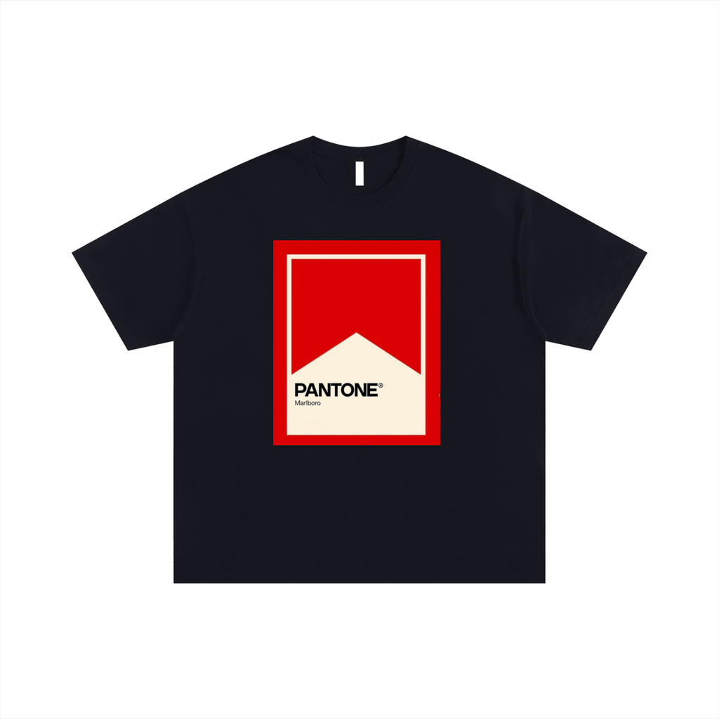 Pantone Marlboro Red - Unisex Oversized Cotton T-Shirt