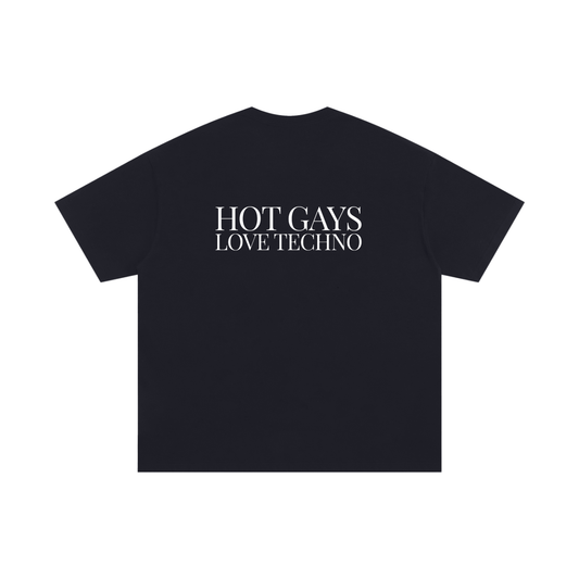 Hot Gays Love Techno Graphic T-Shirt – Unisex Heavyweight Cotton