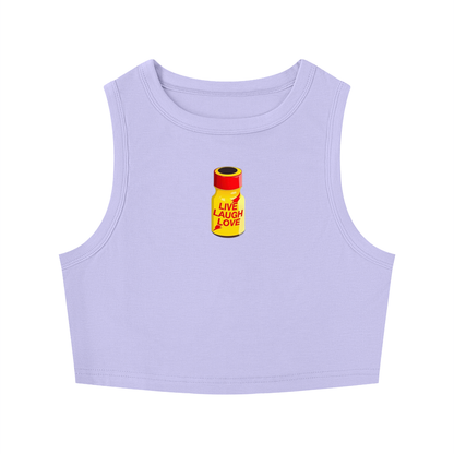 Live Laugh Love Poppers Crop Tank
