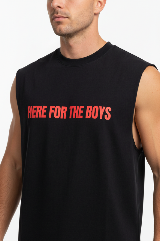 Here For The Boys Tank Top – Faceless Male Model