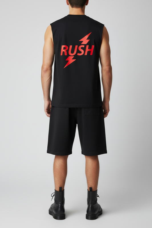 Rush Poppers Logo Tank Top – Back View Studio