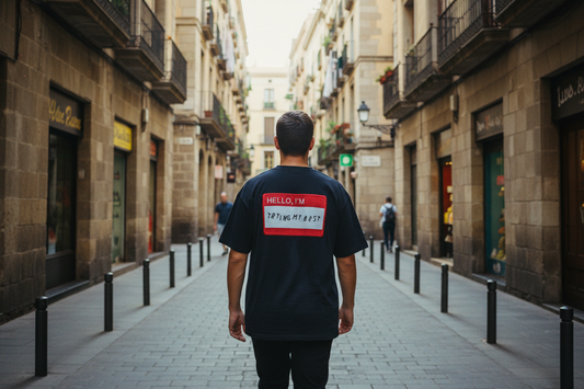 Trying My Best T-Shirt Back View - Walking in Born Barcelona
